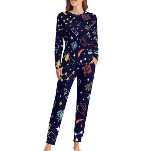 Pyjama femme Univers Coloré pour vos soirées cocooning et nuits fraîches de week-end