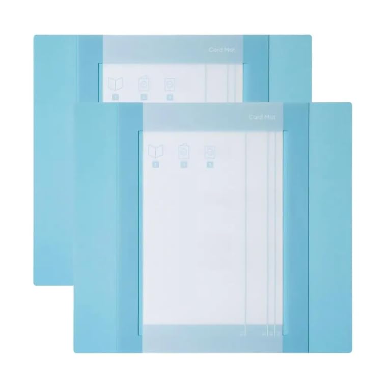 Zinueen 2 alfombrillas para tarjetas Cricut Joy Xtra de 4,7 x 6,7 pulgadas Cricut Joy Xtra Card, alfombrilla de tarjetas reutilizable para manualidades con película protectora transparente para