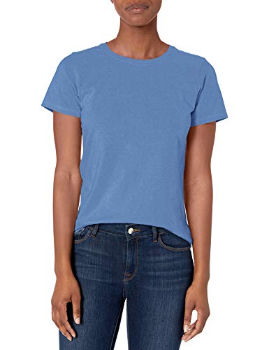 Life is Good Womens Crusher Solid Color T-Shirt, Vintage Blue, X-Large
