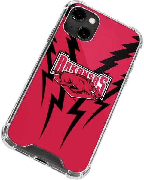 Skinit Clear Phone Case Compatible with iPhone 14 - Officially Licensed University of Arkansas-Fayetteville Razorbacks Design