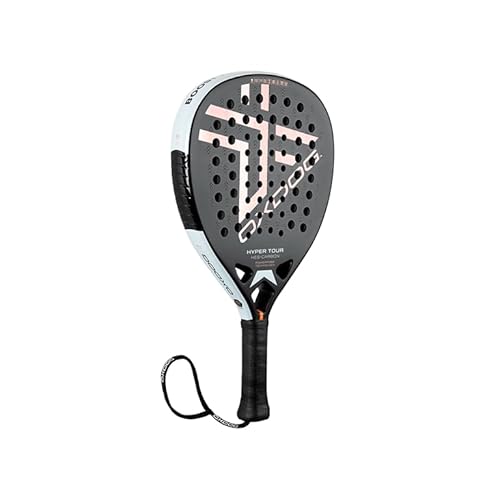 OXDOG - Pala de Pádel Oxdog Hyper Tour HES-Carbon - Superficie Rugosa, Material HES Carbono (3k) Ambas Caras y Forma Lagrima - Nivel Profesional - Peso 360-370 gr - Color Negro