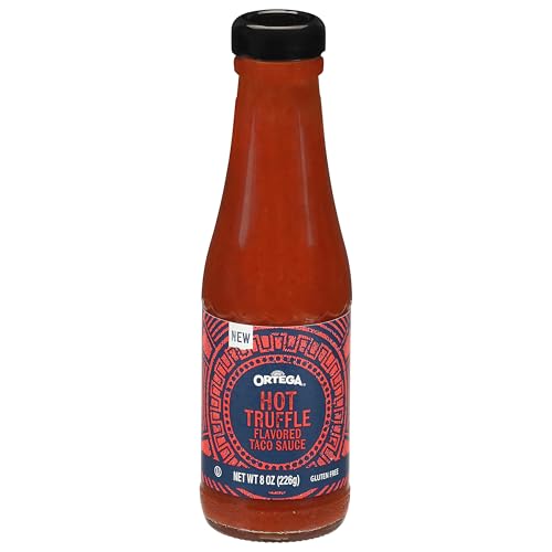 Ortega Hot Truffle Taco Sauce, Sweet and Spicy Sauce and Marinade, 8 Ounce (Pack of 8)