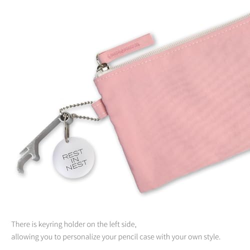 Image of Monolike Archive 247 Flat Pen Case, Pink - Pencil Pouch, Portable Pencil Bag, Pencil Case, Office Pouch case, Pen case
