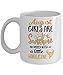 August Girls Tasse à café d'anniversaire Sunshine Mixed with A Little Hurricane Blanc 325 ml
