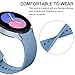 Tobfit Compatible with Samsung Galaxy Watch 7 6 5 4 FE Band 40mm 44mm Women Men, Soft Silicone Sport No Gap Galaxy Watch Band for Galaxy Watch 7/FE/6 Classic/5 Pro/4 Classic, Blue Grey