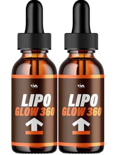 (2 Pack) Lipo Glow 360 Drops Healthy Vitamin Support Supplement - Advanced Formula, LipoGlow360 Drops 24 Hour Liquid, Energy and Extra Strength Reviews, 2 Month Supply