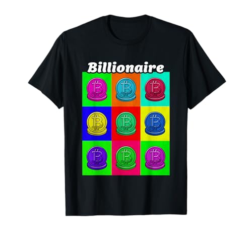 Vintage Retro 70s Cryptocurrency BTC Billionaire Bitcoin T-Shirt