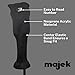 Majek All Hybrid Golf Club Black Sleek Tight Fit Headcover Set 3-SW Acrylic Head Covers 3 4 5 6 7 8 9 PW SW (Total of 9 Hybrid Head cover Set)