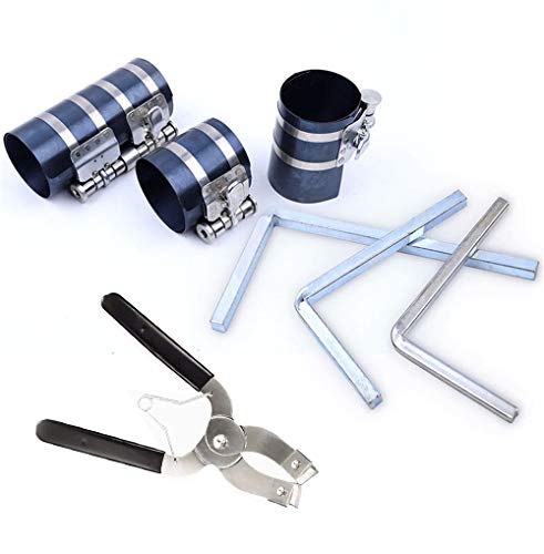 Piston Ring Compressor Tool Service Set,Car Engine Piston Ring Compressor Tool & Piston Ring Pliers With Adjustable Safety Screws #TOP1