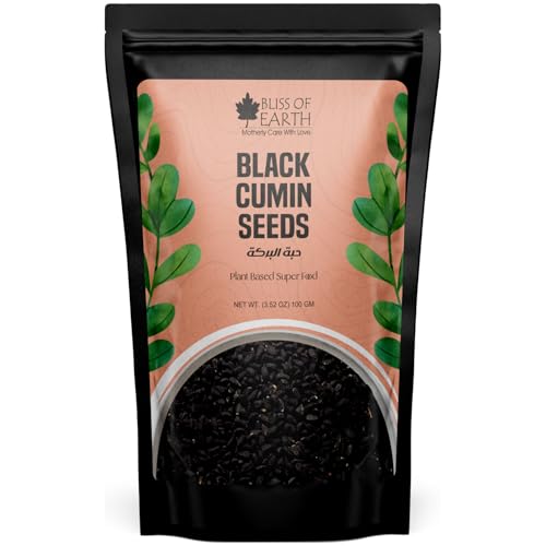 Bliss of Earth Kalonji Seeds 100g | 100% Pure Premium Black Cumin Seeds for Immunity Digestion & Wellness | Natural Habbat Al Barakah for Cooking Baking Herbal Use & Oil Extraction