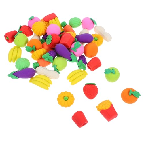 SUPVOX 46個かわいいミニ消し 用文房具 学習意欲アップ 筆 色筆対応 紙を傷