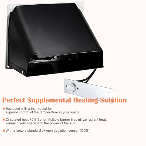 Image of Hiorucet MGB100 Wall Heater Blower Fan Kit for ProCom Blue Flame or Infrared Vent-Free Wall Heaters and Avenger MG Style Gas Space Heaters Over 10,000 BTU with Thermostat Controlled. (2016 to Later)