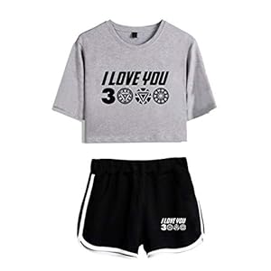 Ik hou van je 3000 dames sexy Zomer korte mouw tweedelige set T-shirts + korte broek