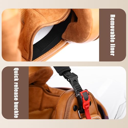 Gniubbdb Casco Jet Bluetooth Casco Moto Certificazione Ece Casco Pelle Casco Scooter Casco Jet Per Adulti Uomo Donna Con Doppia Visiera Parasole B-1,L (57-59 Cm) - 7