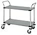 Utility CART 2 Solid Shelves Stainless