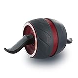 Ab Rollers Abdominal Roller Übungsrad Fitnessgeräte Mute Roller Für Arm Back Belly Trainer Body Shape Training,Schwarz