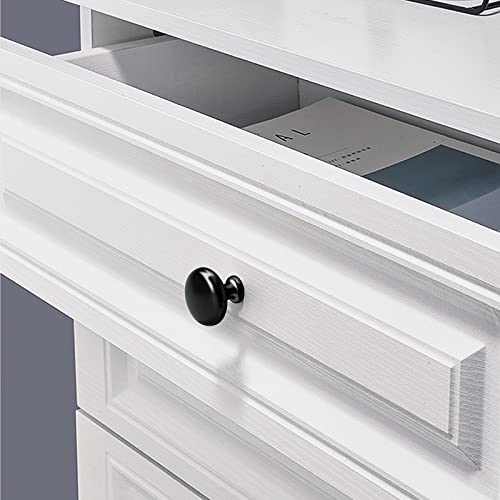 Vehcil Matte Black Cabinet Knobs,20 Pack Single Hole Round Furniture Knobs Cabinet Hardware For Kitchen Cupboard Closet Drawer Dresser Knobs, Mushroom Style,Solid Zinc Alloy #TOP2