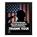 Patriotic Wall Art - Soldier Saluting American Flag Print – Military Thank You Gift for Veterans, Memorial Day, or Office – USA Army Veteran Home Decor Poster for Men & Women 8x10 Unframed.