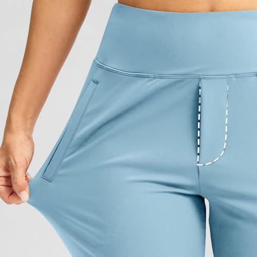 7/8 Business Casual Pants for Women with Pockets Dressy Casual Athletic High Waist Bottoms Workout Exercise Pants4