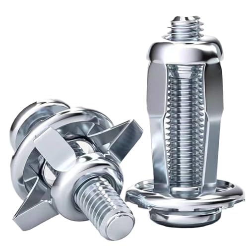 4Pcs Petal Rivets Nut Expansion Clamp Petal Shape Metal Rivet Nut Bolt Hollow Wall Plate Fixing Nuts Pop Screws(40PCS,M4x25)