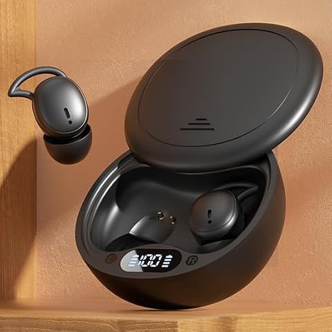 Sleep Earbuds Bluetooth 5 4 in Ear Light-Weight Headphones Mini Sleep Headphones Small Design for Side Sleepers 60H