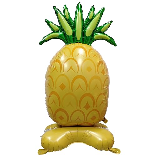 Self Standing Pineapple Balloon Large Tropical Fruit Foil Balloons Yellow Pineapple Decorations For Party For Pineapple Summer Themed Baby Shower Party Decoration Birthday