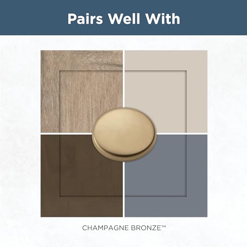 Franklin Brass (10-Pack) – Square Champagne Bronze Cabinet Knobs for Dressers, Drawers, Kitchen Cabinet Door, Vanity, Furniture, Closet Knobs, 1-1/8 Inch | Parow