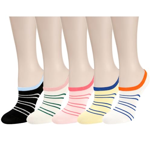 Image of Benefeet Sox Cute No Show Socks for Women Low Cut Socks for Girls Liner Invisible Socks Cotton Flat Boat Loafer Socks