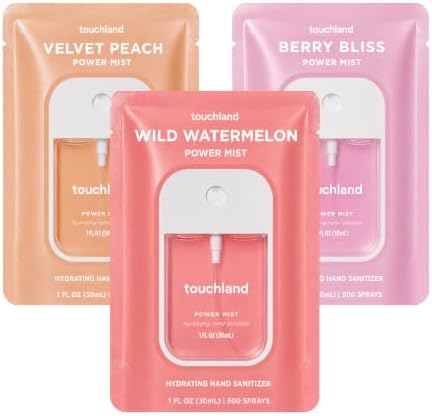 Touchland Juicy Trio Hydrating Hand Sanitizer Spray Set Travel Size