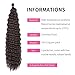 Dsoar Water Wave Twist Crochet Hair Deep Twist Hair Bundles Synthetic Curly Braiding Hair Extension Ombre Curl Braiding Hairpiece, 22Inch 3 Packs