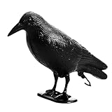 OFFO Corbeau Anti-Pigeon, Effaroucheur Oiseaux Exterieur, Anti Pigeons pour Balcon, Toit et Jardin, Effaroucheur Pigeons, Corbeau Noir en Plastique (1 Pièce)