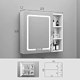 Przestrzeń aluminiowa szafka z lustrem łazienka inteligentna szafka z lustrem oddzielna szafka z lustrem naścienna szafka z lustrem łazienkowym o dużej przestrzeni
