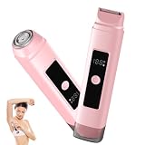 Intimrasierer für Frauen, 2-in-1 Rasierer Damen Elektrisch mit USB-C-Laden, IPX7 Wasserdicht mit...
