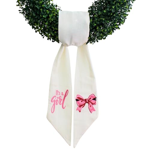 Wreath Sash for Front Door It's a Girl