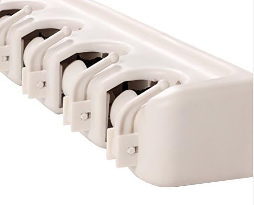 Kitchsmart - Multipurpose Wall Mounted Organizer. Ideal for hanging MOPS, BROOMS, TOOLS, SPORT EQUIPMENTS. The best Garage Organizer System! (White)