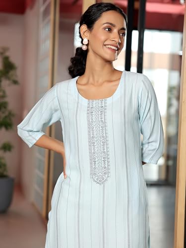 Image of Gerua by Libas Yoke Design Viscose Straight Kurta Suit
