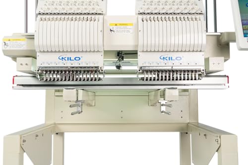 Double Head Computerized Commercial Embroidery Machine, 15 Needles 17.7x15.7 Inches Embroidery Area, Industrial Embroidery Machine for Hat for Cap Hat Graphic Embroidery (Double Head)