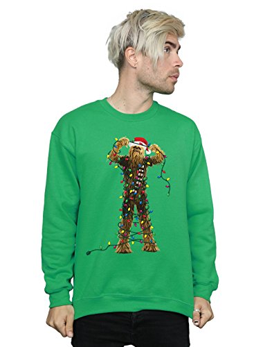 Star Wars Men's Christmas Humbug Sweatshirt X-Large Irish Green