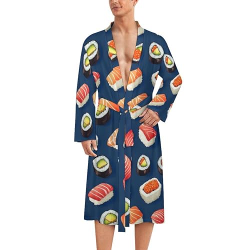 Peignoir de bain homme coupe kimono fluide contre la chaleur du matin