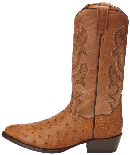 Dan Post Boots Mens Tempe Ostrich Round Toe Boots - Brown - Size 10.5 D #TOP6