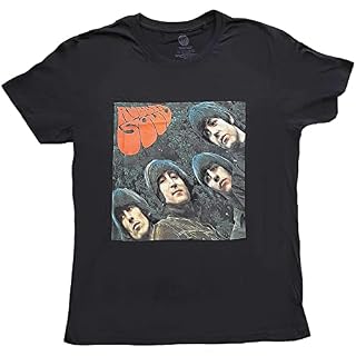The Beatles – T-shirt Rubber Soul Album en Coton pour Femme - Les Beatles, Paul McCartney, John Lennon, RIngo Starr, George Harrison