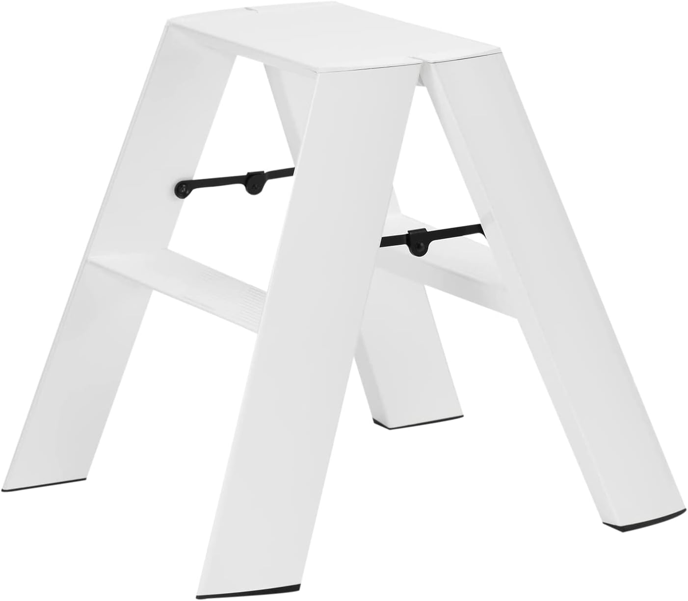 HasegawaLadders, Lucano Step Stool, Wide Step Type, 2 Step, ANSI Certified, White