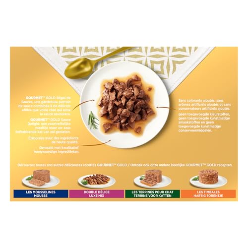 Gourmet Gold Katzenfutter mit Rind, Huhn, Thunfisch und Lachs, 12 x 85 g, 8 Stück – Bild 5