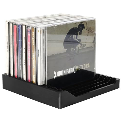 CELSOL CD Holder – Vinyl-Style CD Storage for 12 Discs,