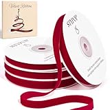 40 Yd Red Velvet Ribbon for Gift Wrapping 3/8
