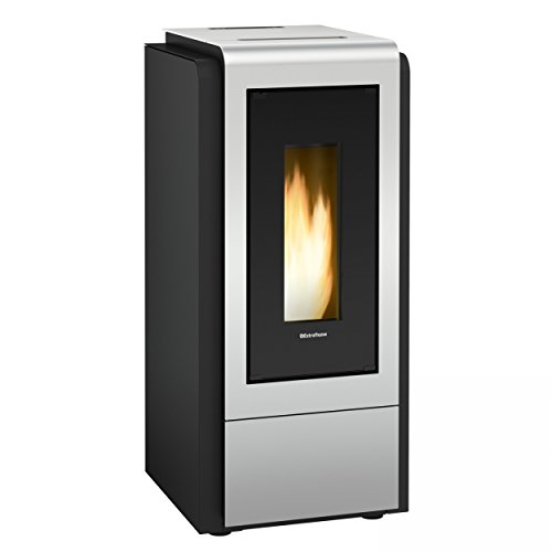 La Nordica Megan Idro Steel Libera installazione Pellet Nero, Argento stufa