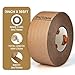 TAPEBEAR Water Activated Tape, Fiber Reinforced Gummed Tape 2inch x 165ft, Eco-Friendly Kraft Paper Tape Biodegradable Brown Packing Tape for Security Sealing, Heavy Duty Packaging and Shipping