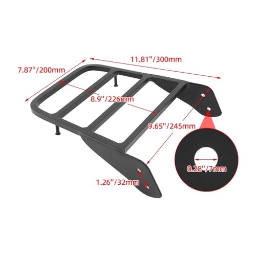 Porte-Bagage Moto avec Dossier Passager pour V-Star Dragstar XVS - 7