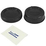 Haoge Camera Body Cap and Rear Lens Cap Cover Kit for Nikon F Mount Camera Lens Such as D4S D5 D6 D40X D600 D610 D750 D800 D800E D810 D810A D850 D3300 D3400 D3500 D5300 D5500 D5600 D7100 D7200 D7500