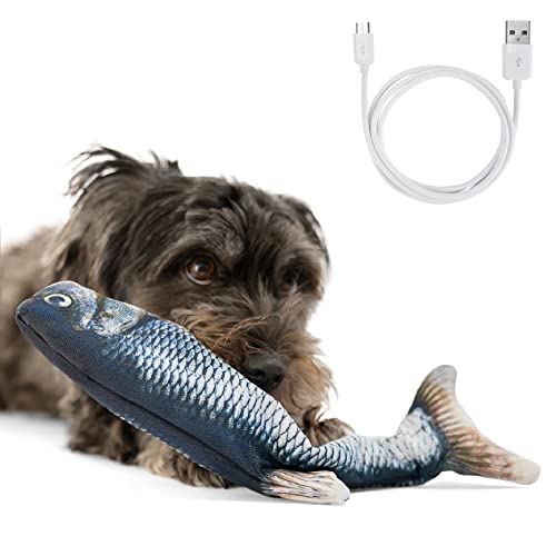 AmazinglyCat Floppy Fish Dog Toy - Interactive Dog Toy with Moving Tail | USB...